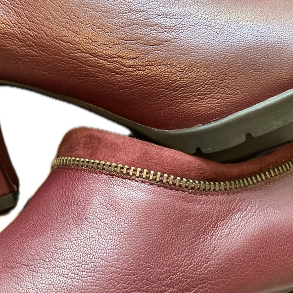 Anne Klein Dalayne Red Leather Ankle Booties - Picture 7 of 12